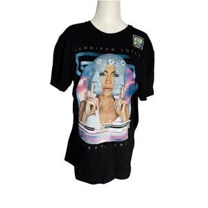 Guess JLO It’s My Party 2019 Tour Black Graphic Women's Tee Size Medium